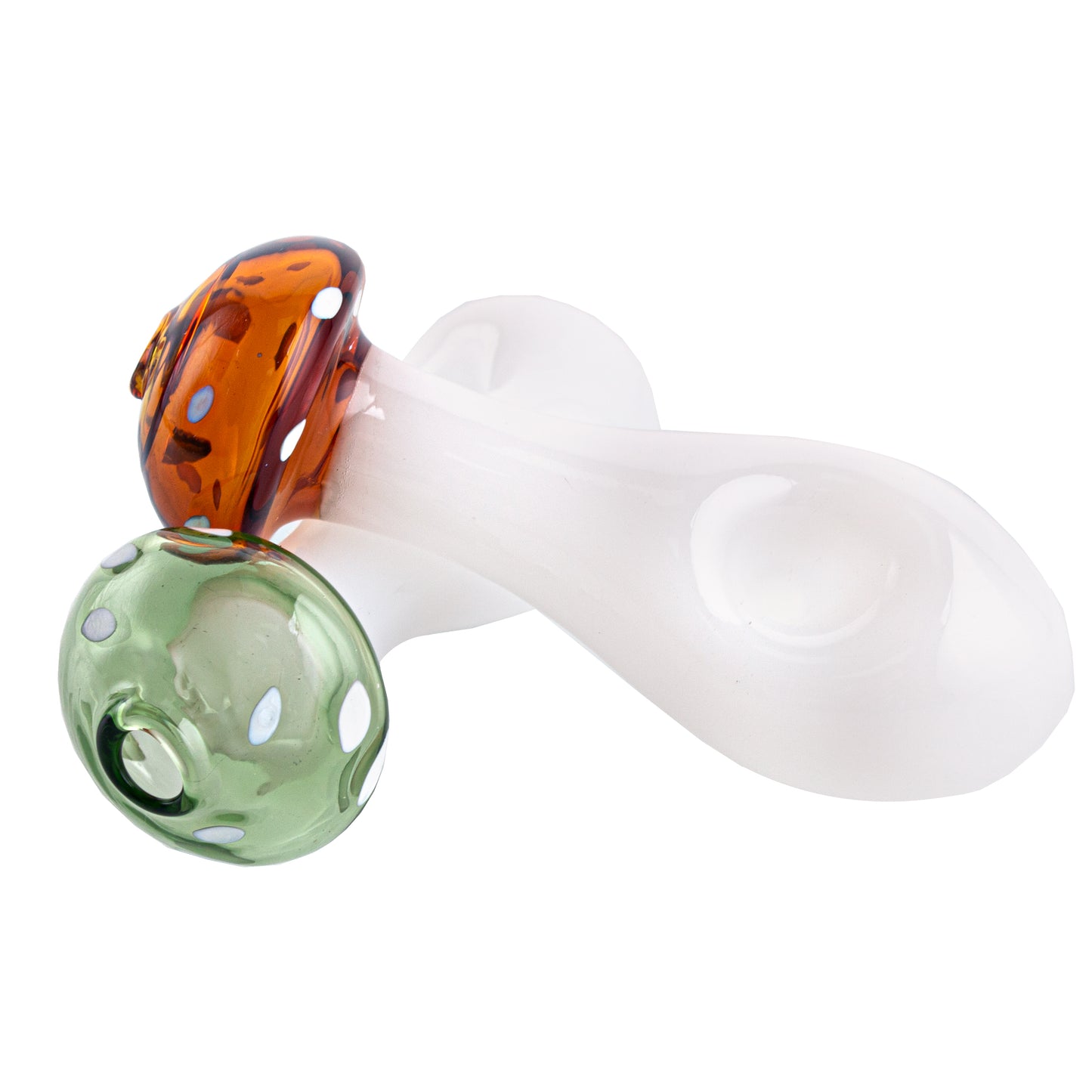 Glass Mushroom Tobacco Pipe - 80mm Hand Pipe YD4843 （Random Color）