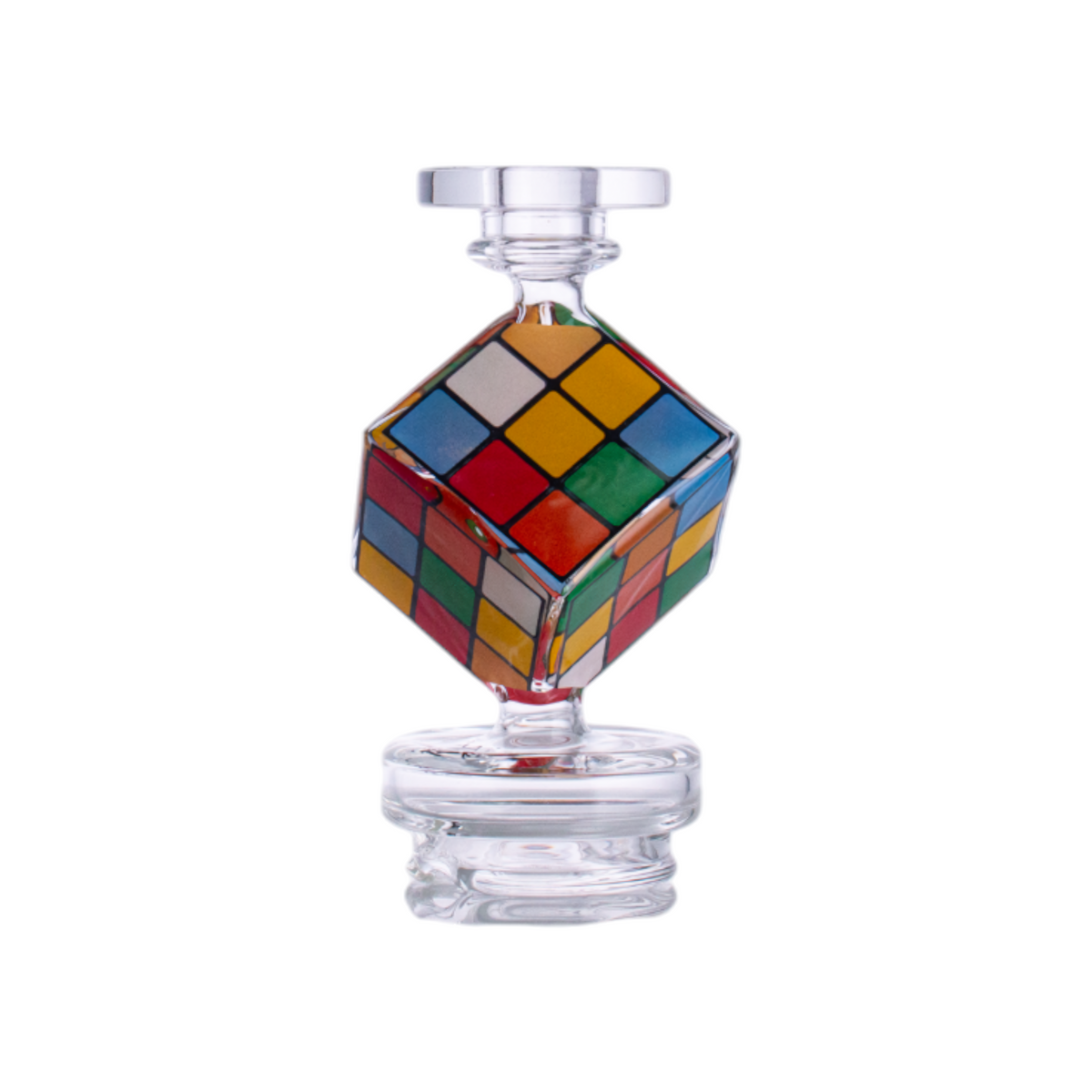 Cube-Shaped Glass Attachment, 100mm Height, 42.1mm Base, Clear, PF10292