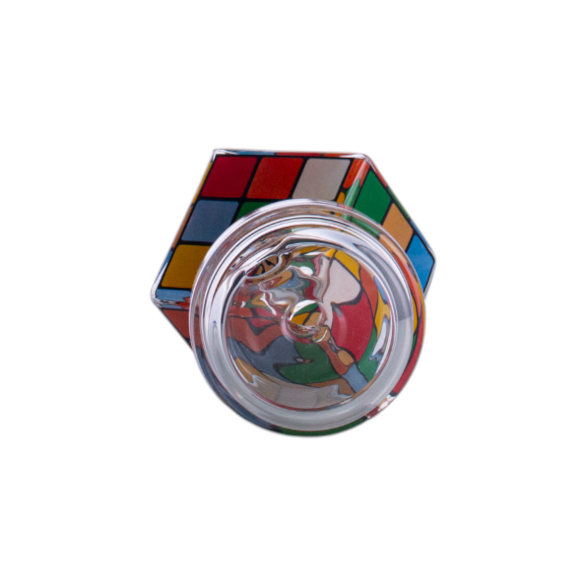 Cube-Shaped Glass Attachment, 100mm Height, 42.1mm Base, Clear, PF10292
