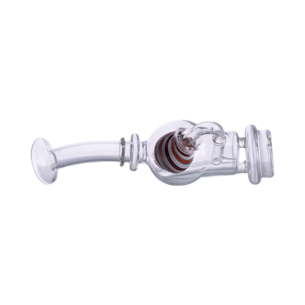 Ball-Shaped Clear Glass Attachment, Colorful Dot Design, PF131