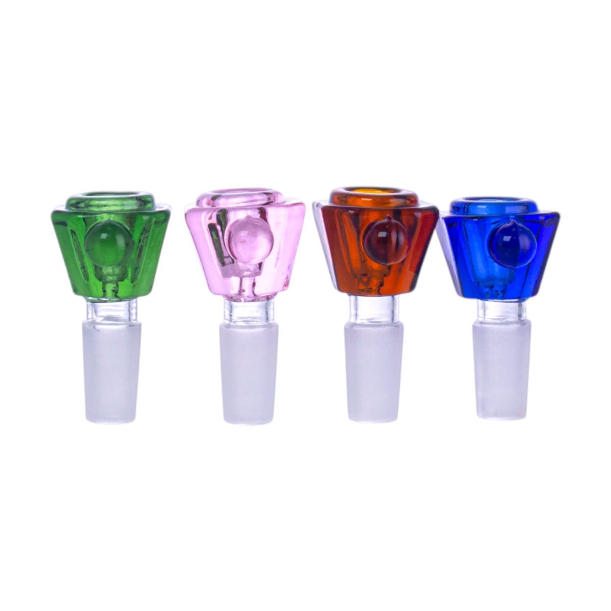 Lake Green Glass Shisha Bowl, Frosted Joint, PT5156