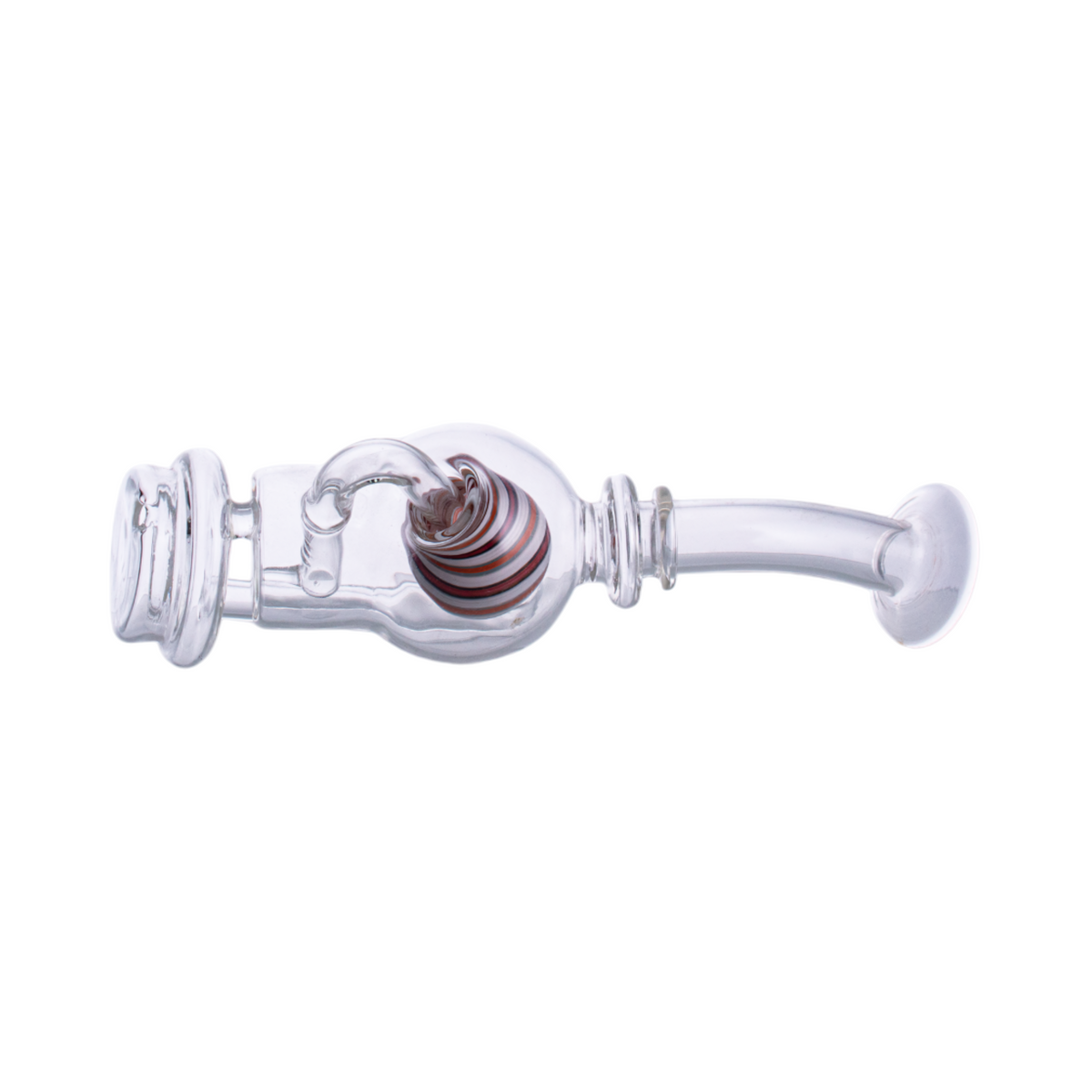 Ball-Shaped Clear Glass Attachment, Colorful Dot Design, PF131