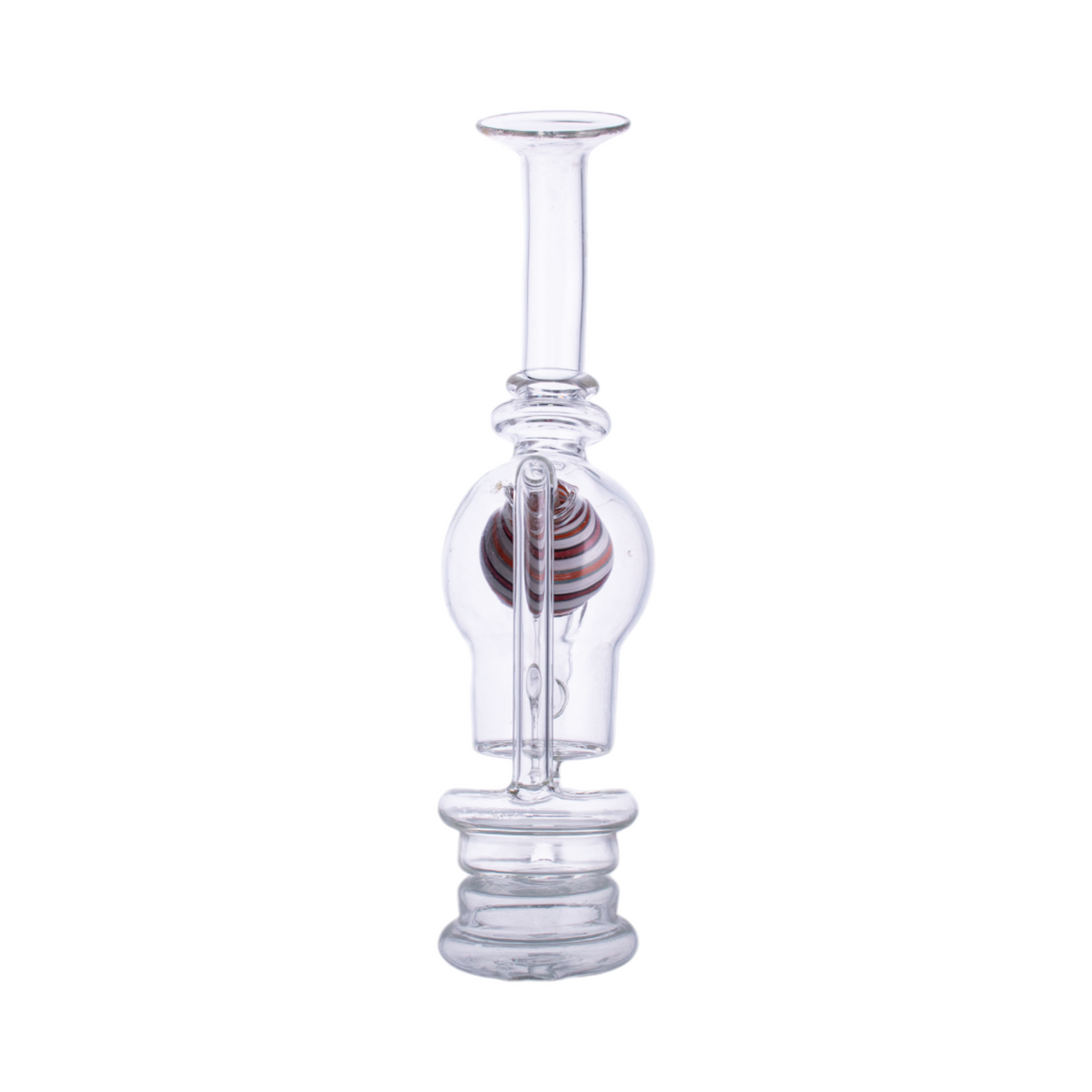 Ball-Shaped Clear Glass Attachment, Colorful Dot Design, PF131