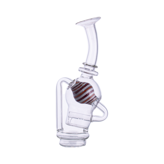 Ball-Shaped Clear Glass Attachment, Colorful Dot Design, PF131