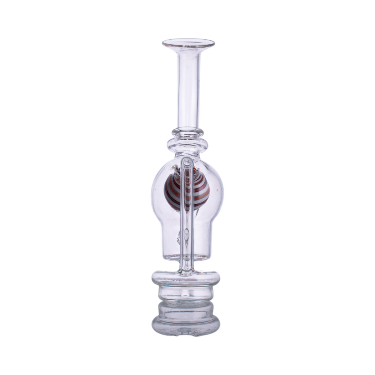 Ball-Shaped Clear Glass Attachment, Colorful Dot Design, PF131
