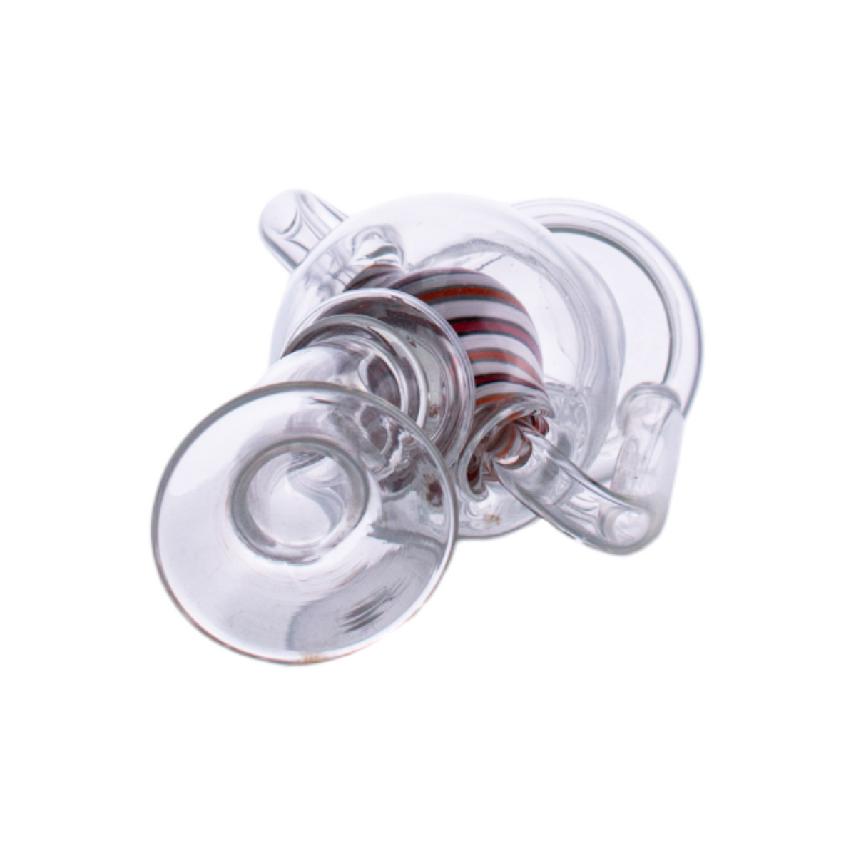 Ball-Shaped Clear Glass Attachment, Colorful Dot Design, PF131
