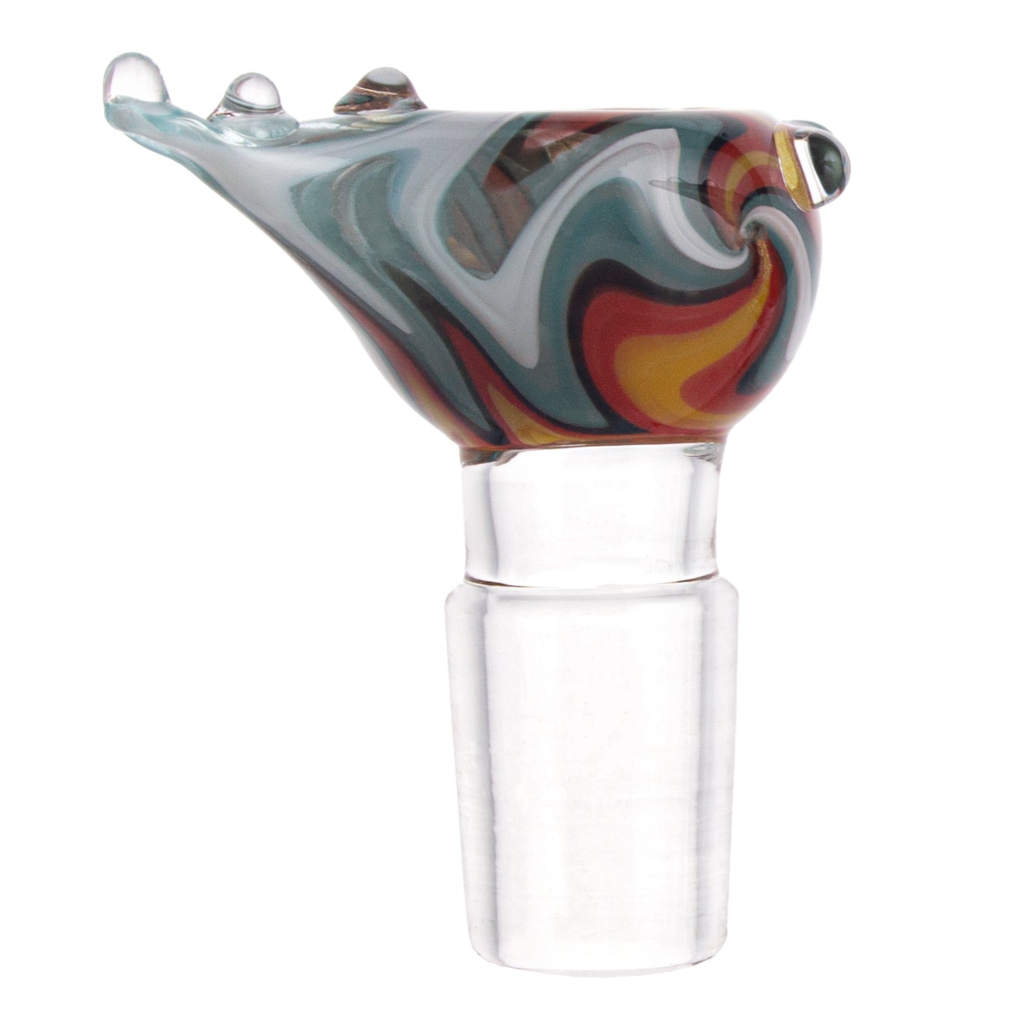 Long Neck Colorful Glass Bowl Piece PT304
