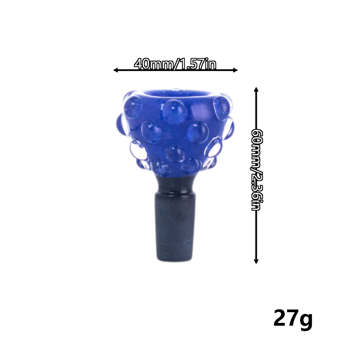 Textured Glass Hookah Bowl, 14mm Male Joint, PT7695