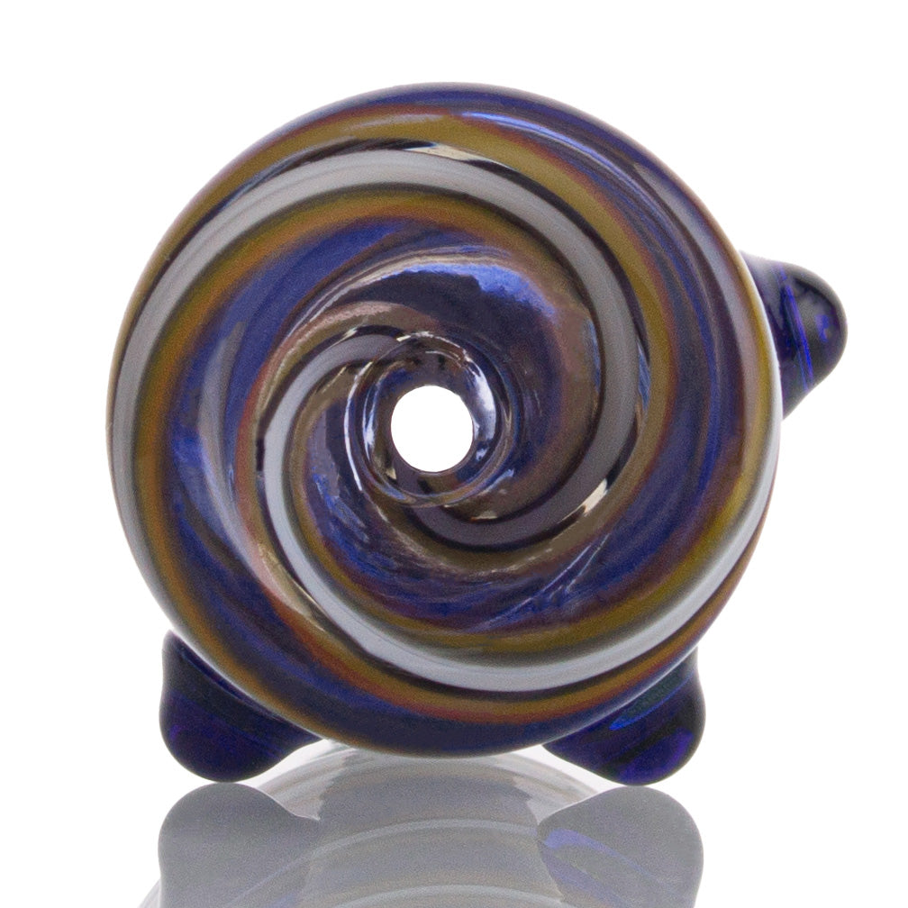 Striped Glass Bowl Piece with Black Joint PT154