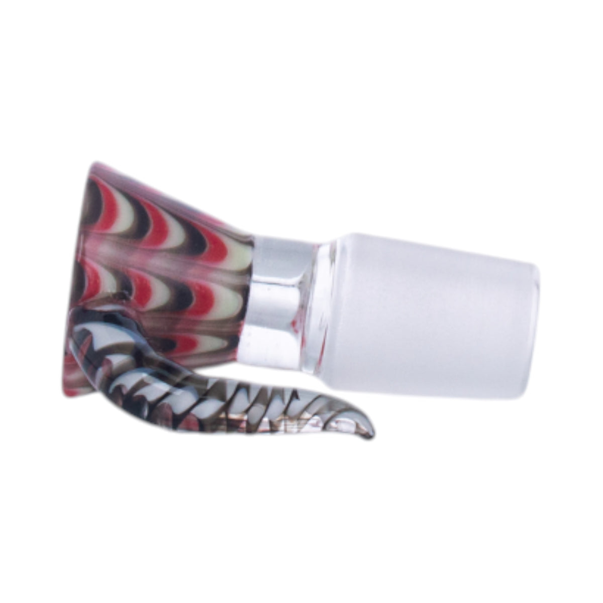 Horned Trumpet Glass Hookah Bowl, Frosted Joint, 14mm/18mm, PT1253（Random Color）