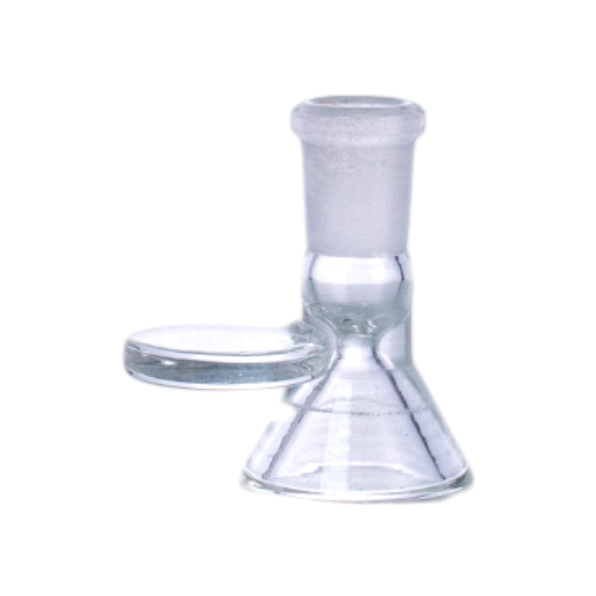 Disc Glass Hookah Bowl, 10mm Frosted Joint, Clear, PT521