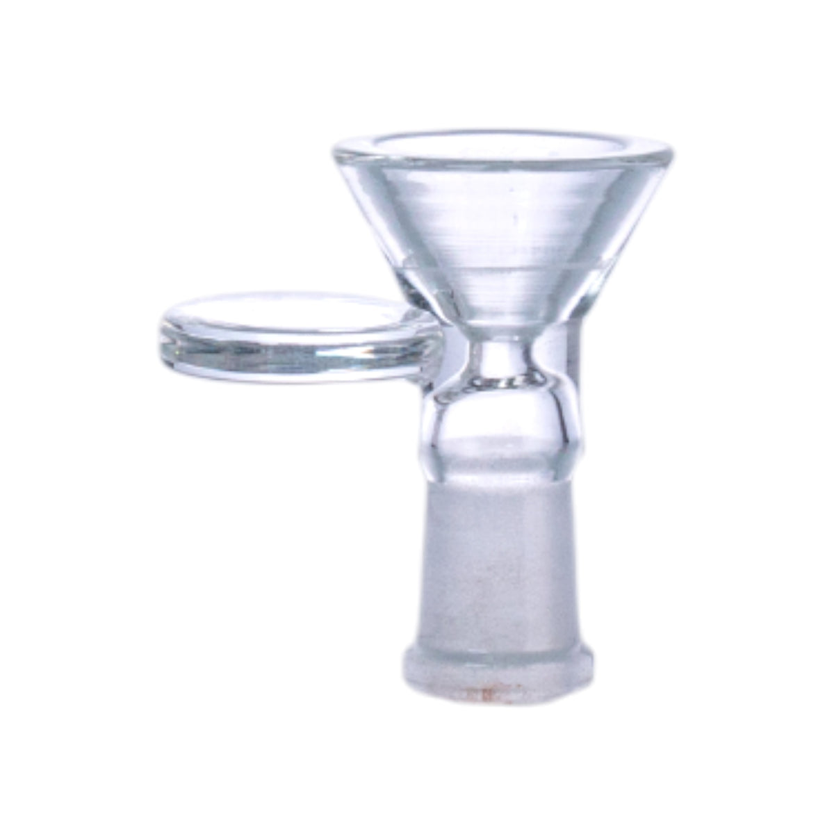 Disc Glass Hookah Bowl, 10mm Frosted Joint, Clear, PT521