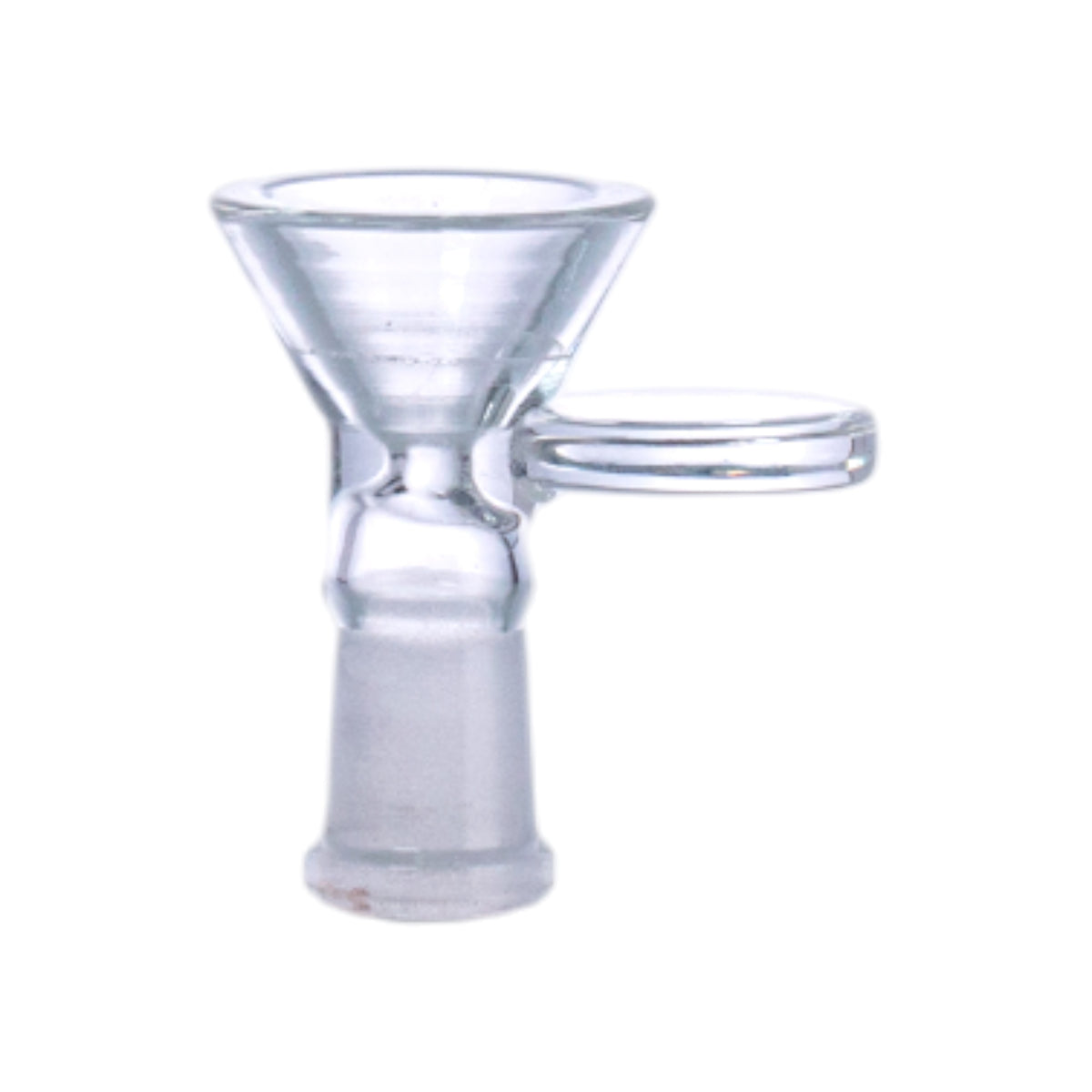 Disc Glass Hookah Bowl, 10mm Frosted Joint, Clear, PT521