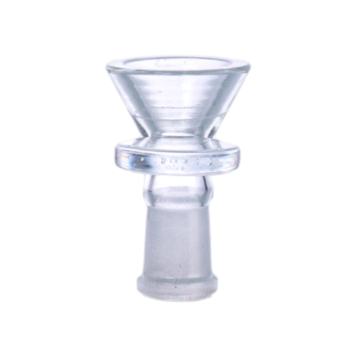 Disc Glass Hookah Bowl, 10mm Frosted Joint, Clear, PT521
