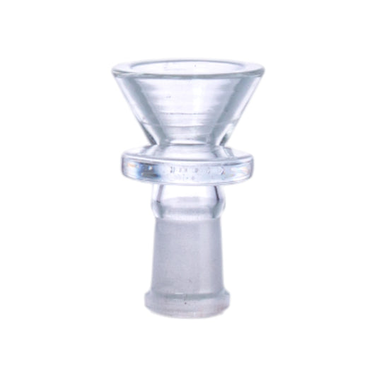 Disc Glass Hookah Bowl, 10mm Frosted Joint, Clear, PT521