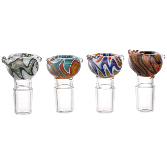 Long Neck Colorful Glass Bowl Piece PT304