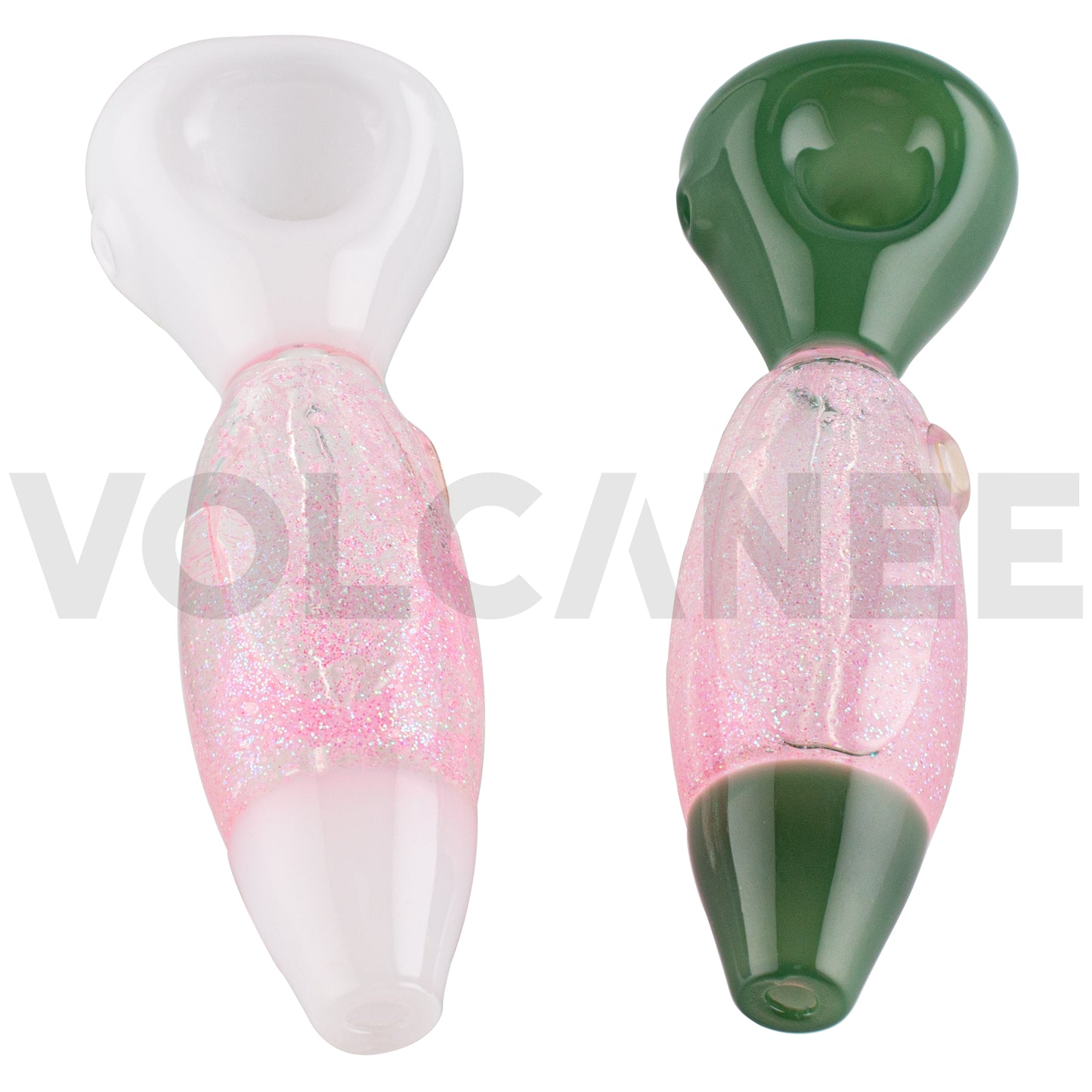 Gold Glitter Glycerin Glass Smoking Pipe YD3472（Random Color）