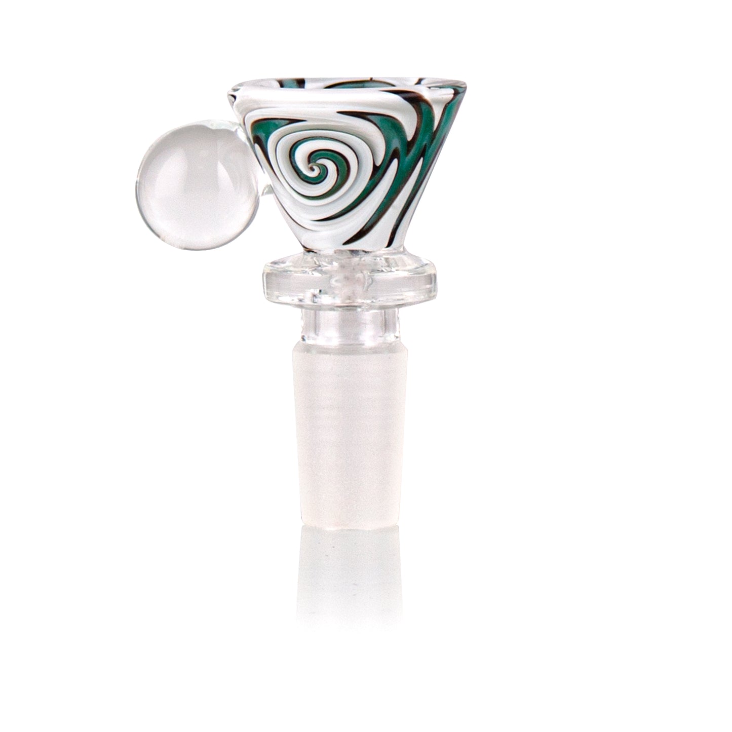 Striped Glass Bowl Piece with Frosted Joint PT270