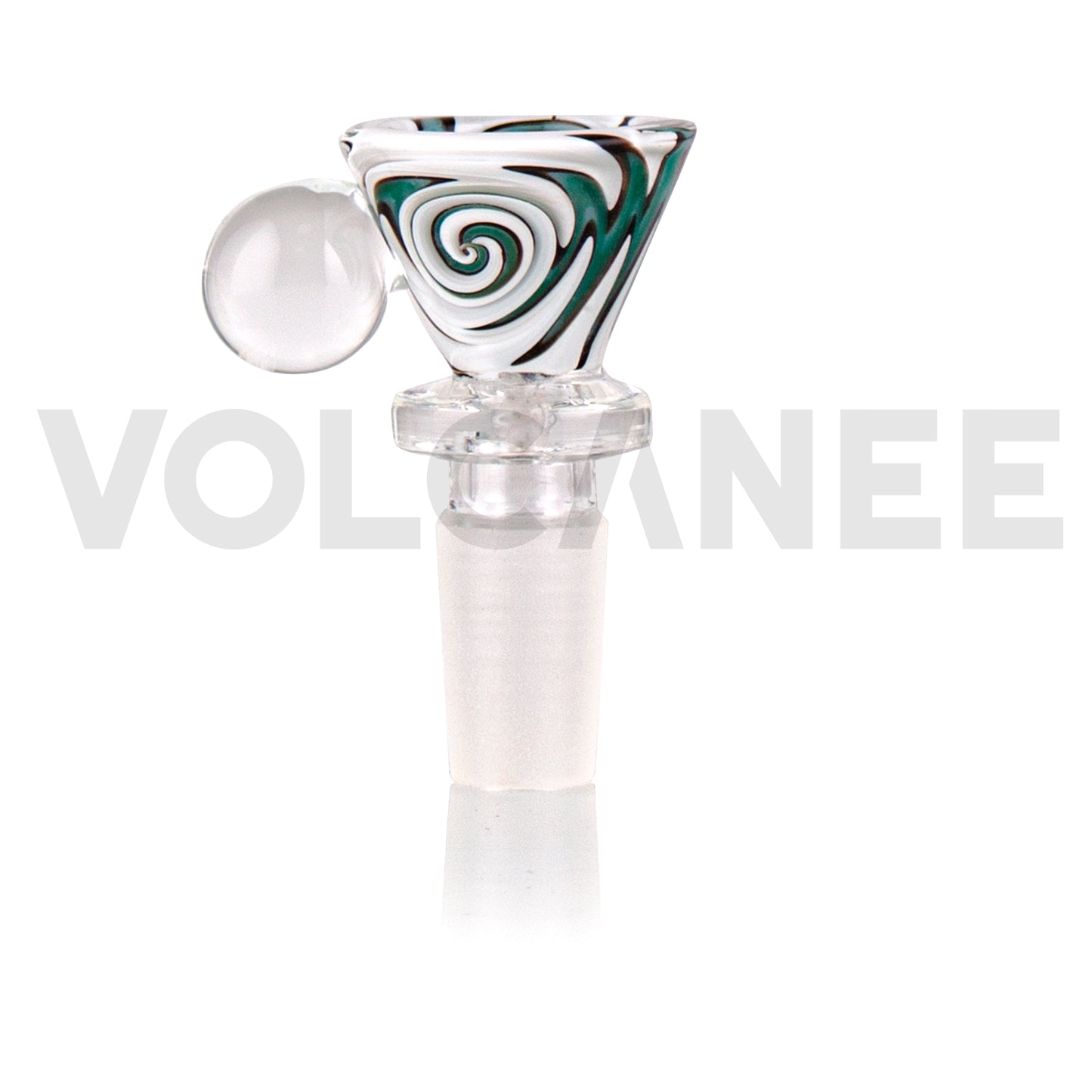 Striped Glass Bowl Piece with Frosted Joint PT270