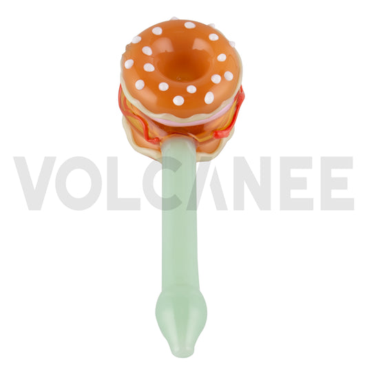 Hamburger Shape Glass Smoking Pipe YD3940