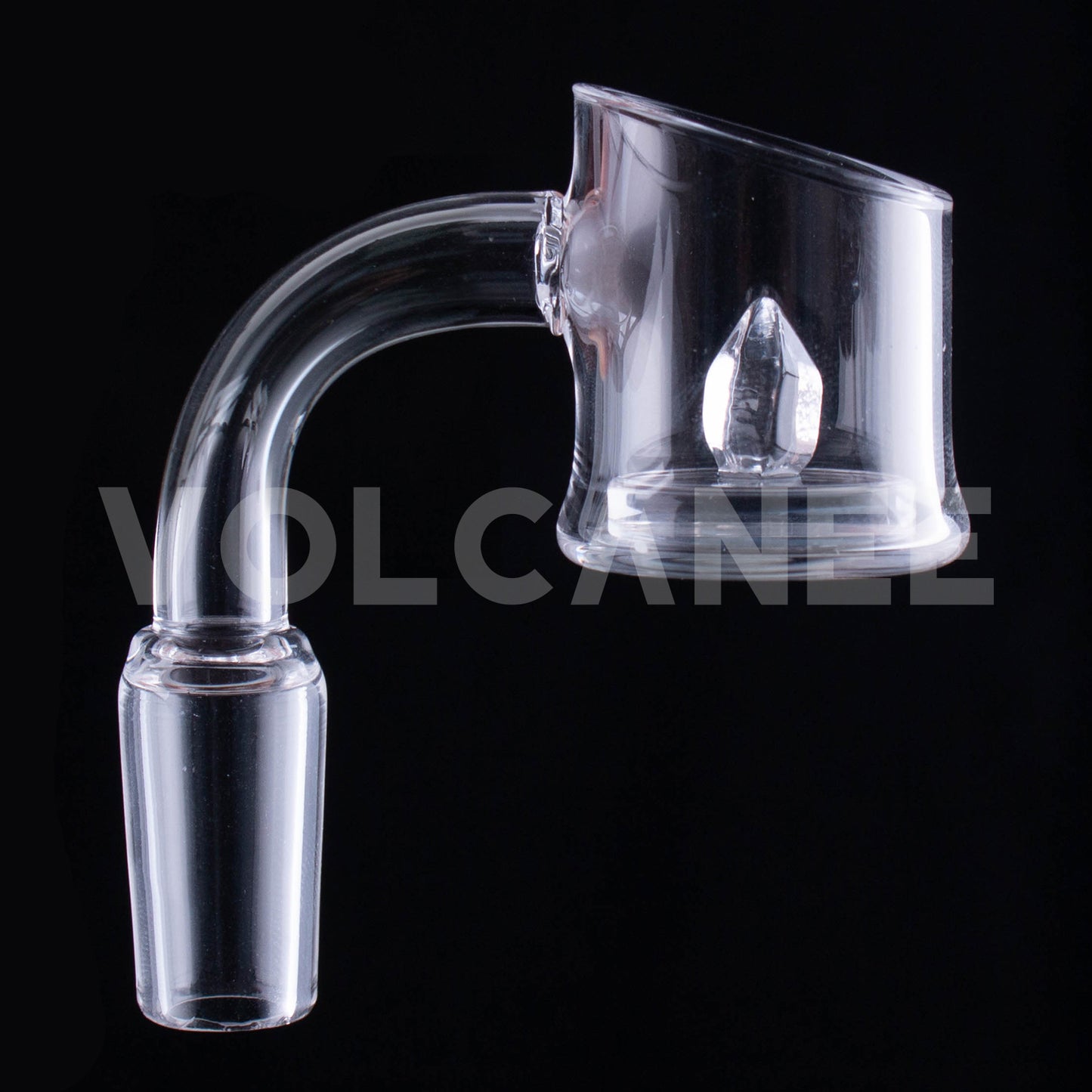 25mm Bevel Quartz Banger - 2mm Wall Clear Flat Edge D25383