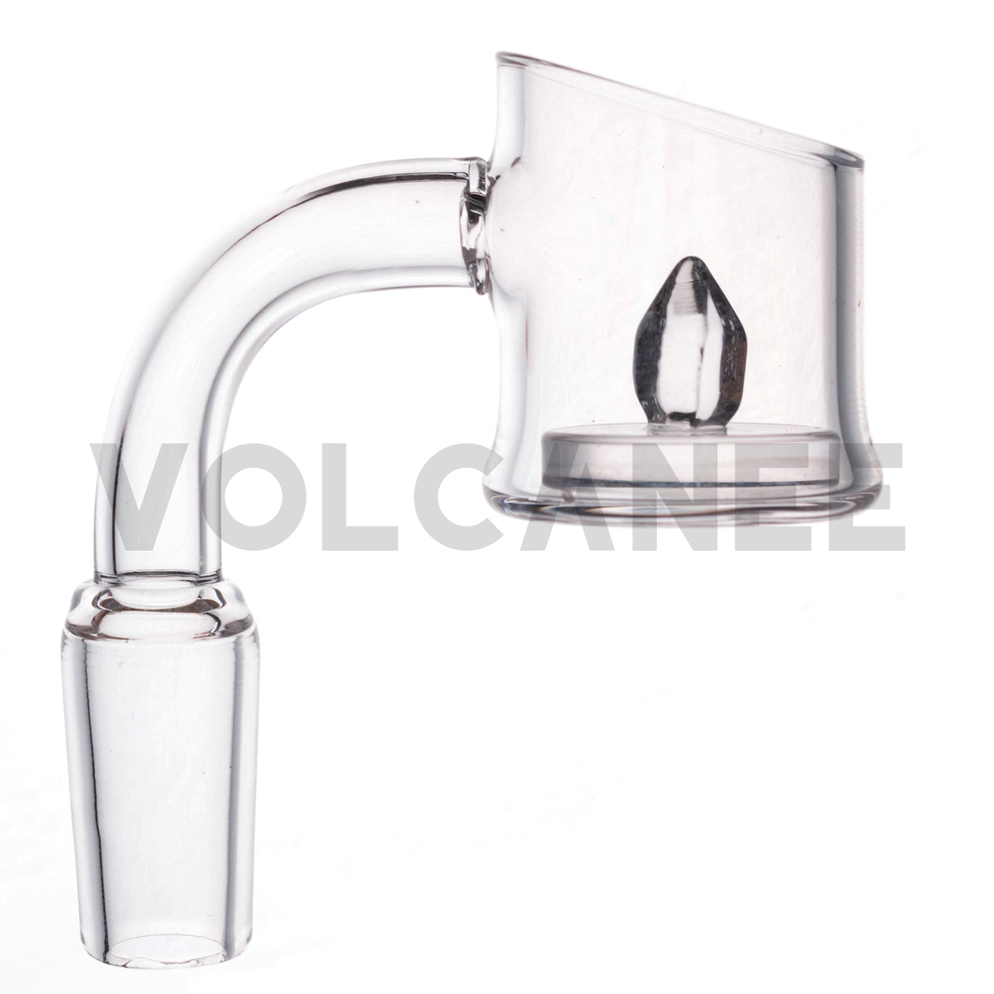 25mm Bevel Quartz Banger - 2mm Wall Clear Flat Edge D25383