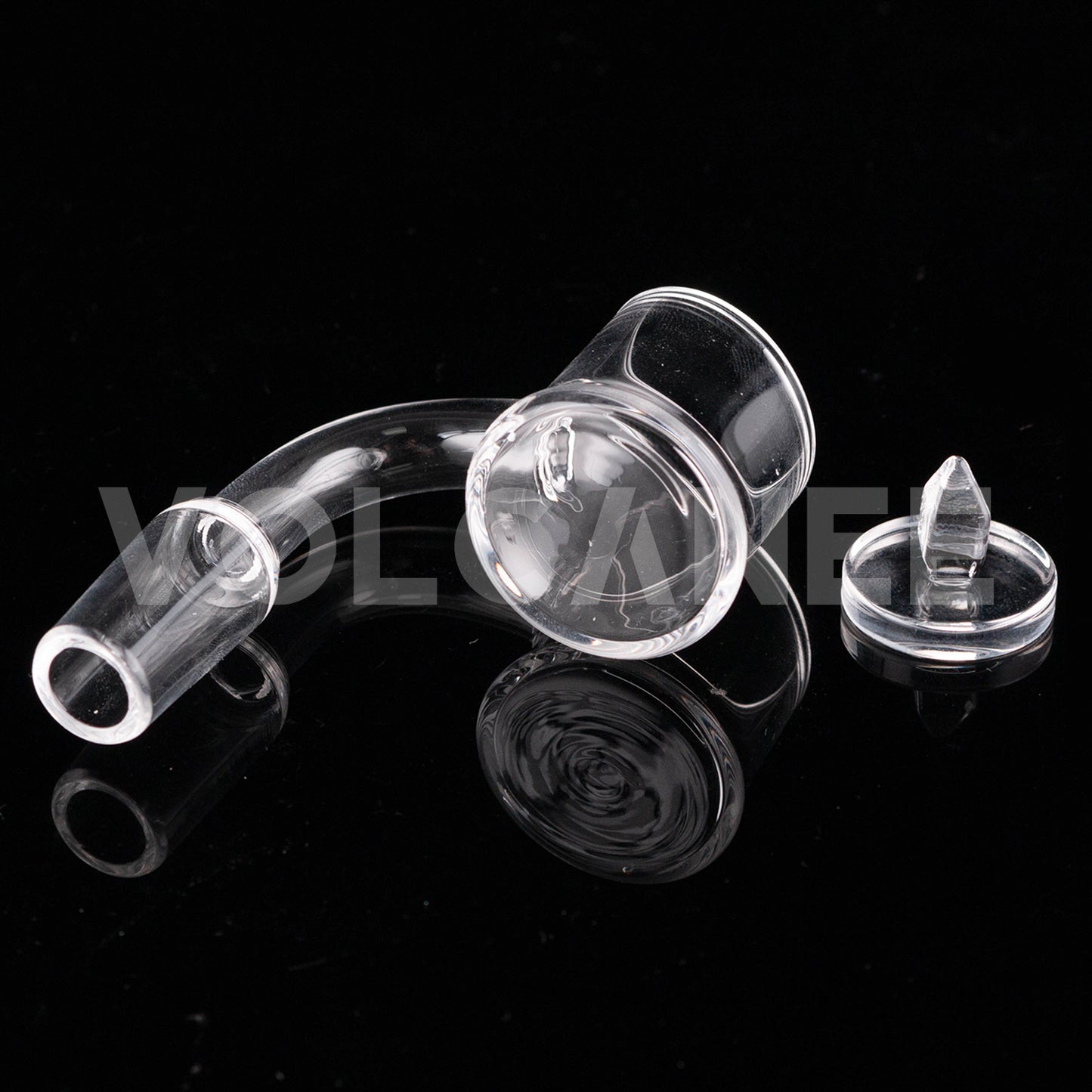 25mm Bevel Quartz Banger - 2mm Wall Clear Flat Edge D25383