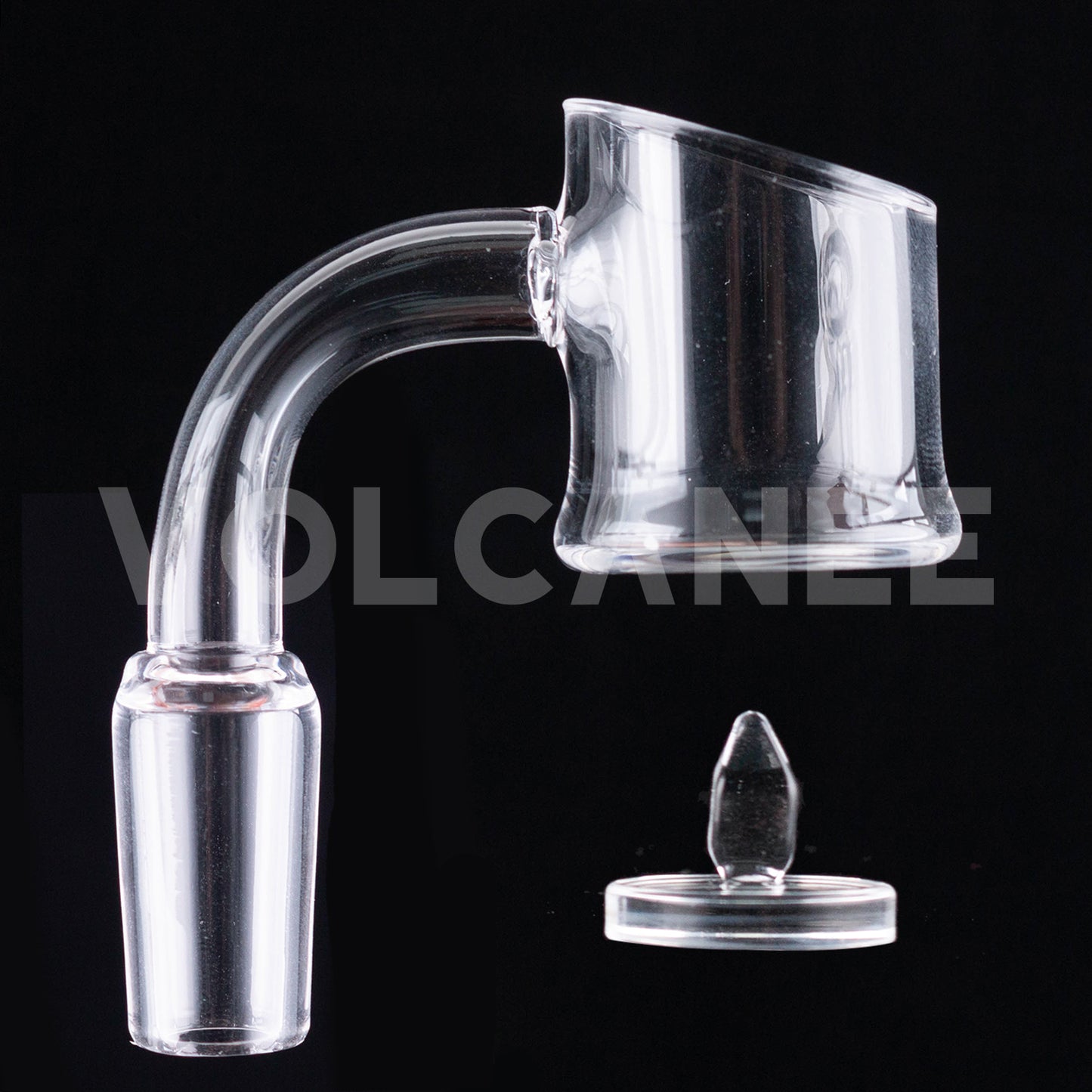 25mm Bevel Quartz Banger - 2mm Wall Clear Flat Edge D25383