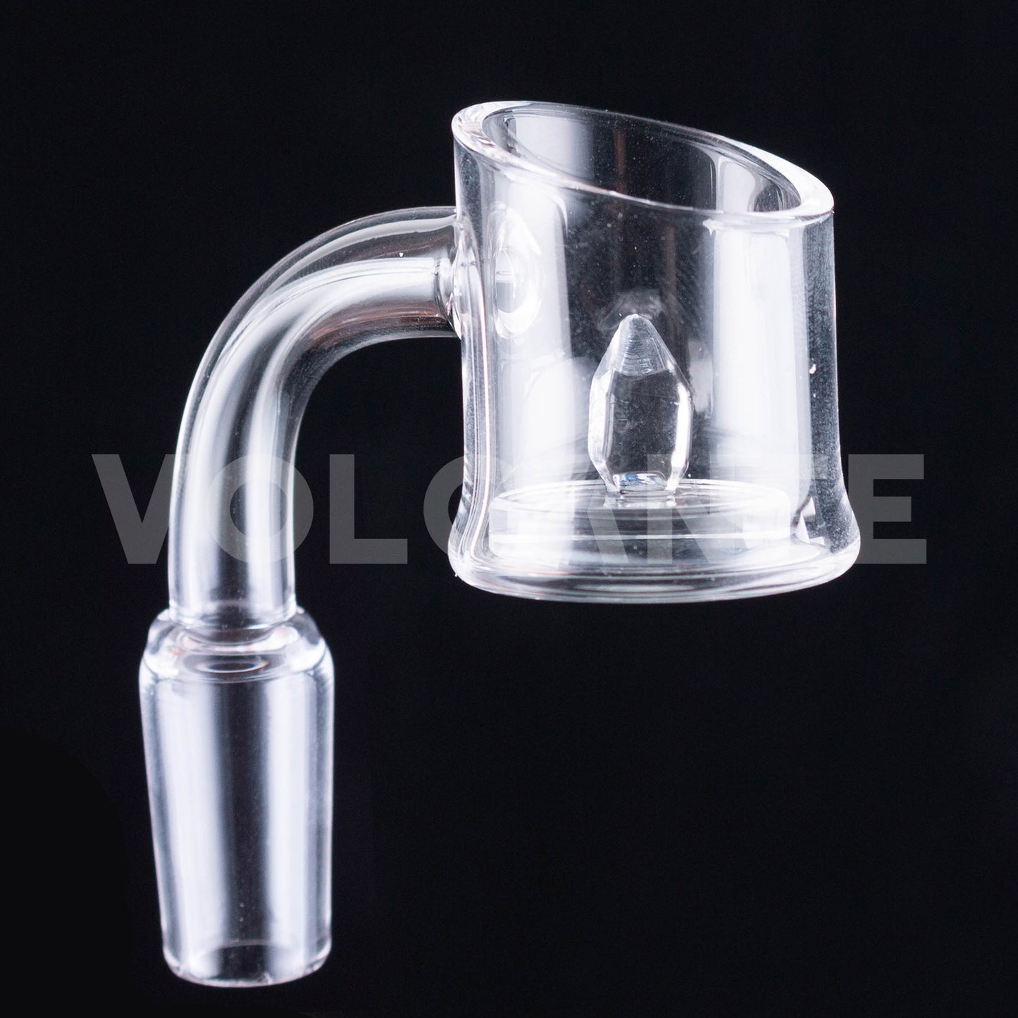 25mm Bevel Quartz Banger - 2mm Wall Clear Flat Edge D25383