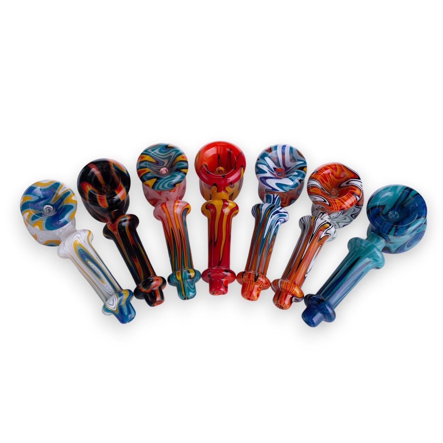 Patterned Glass Smoking Pipe YD3658（Random Color）