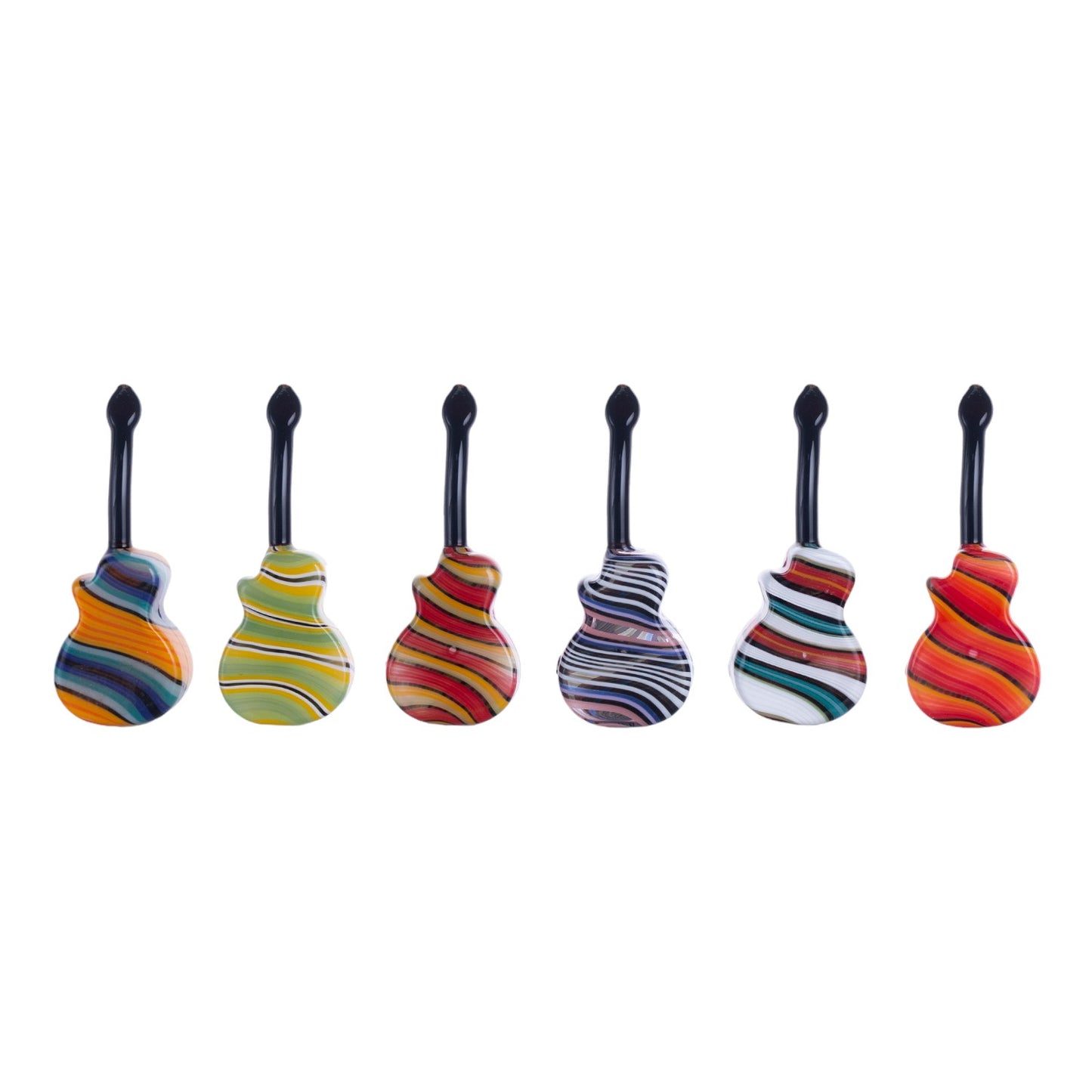 Glass Violin Tobacco Pipe - 150mm Hand Pipe PZ4837 （Random Color）