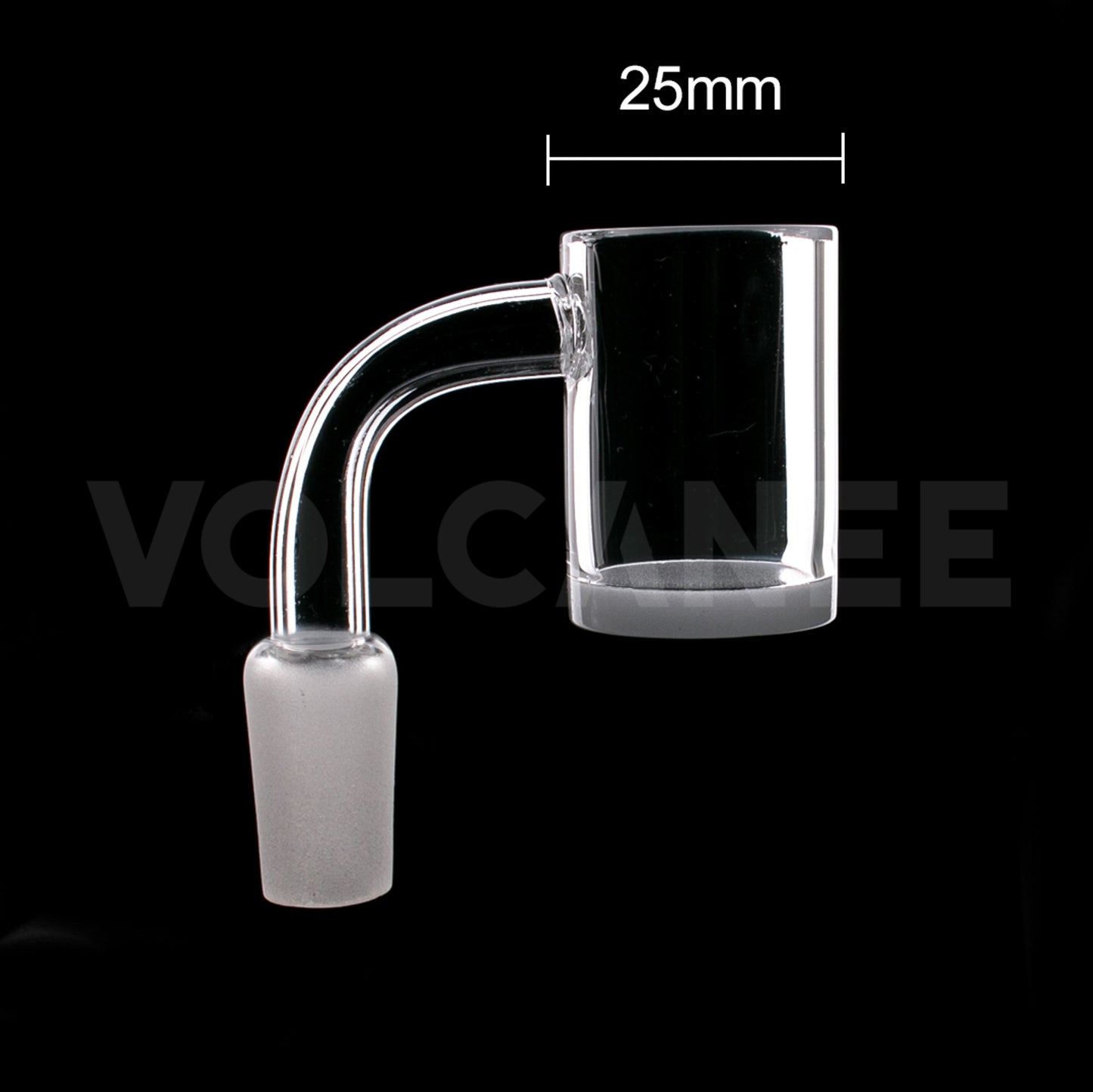 25mm White Bottom Quartz Banger - 2mm Wall 4mm Base D251503