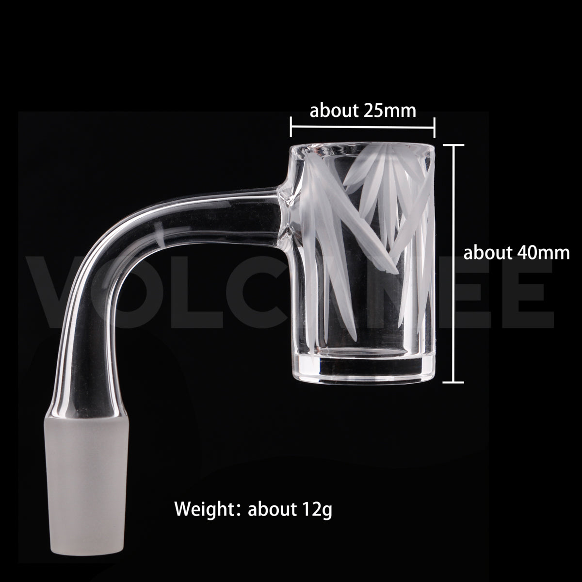 25mm Blown Quartz Banger - 3mm Wall 4mm Base 40mm Height D253021