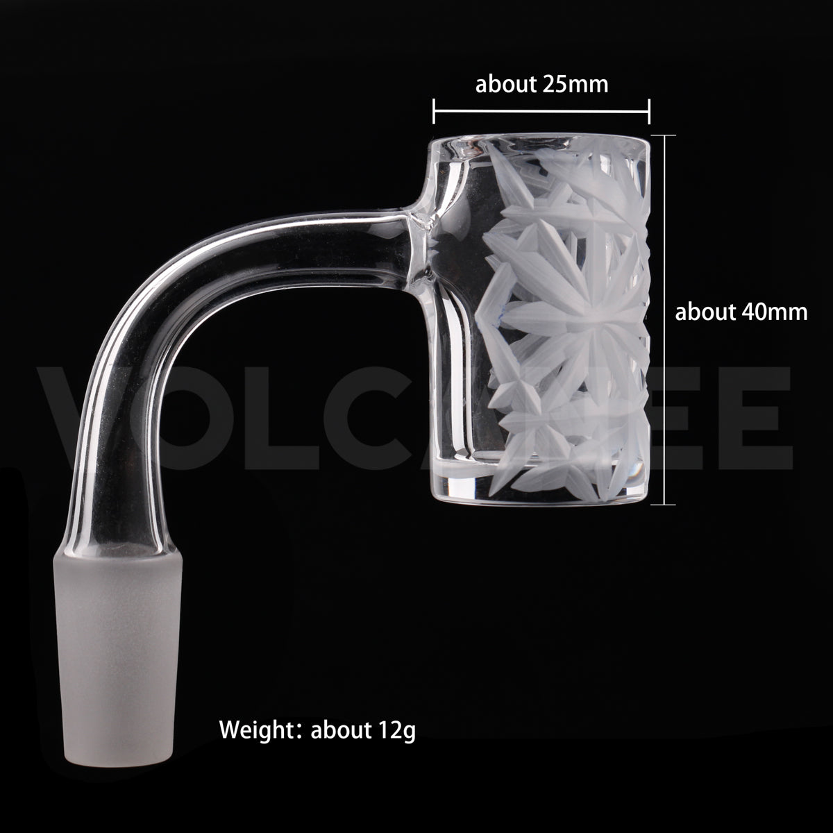 25mm Blown Quartz Banger - 3mm Wall 4mm Base 40mm Height D253021