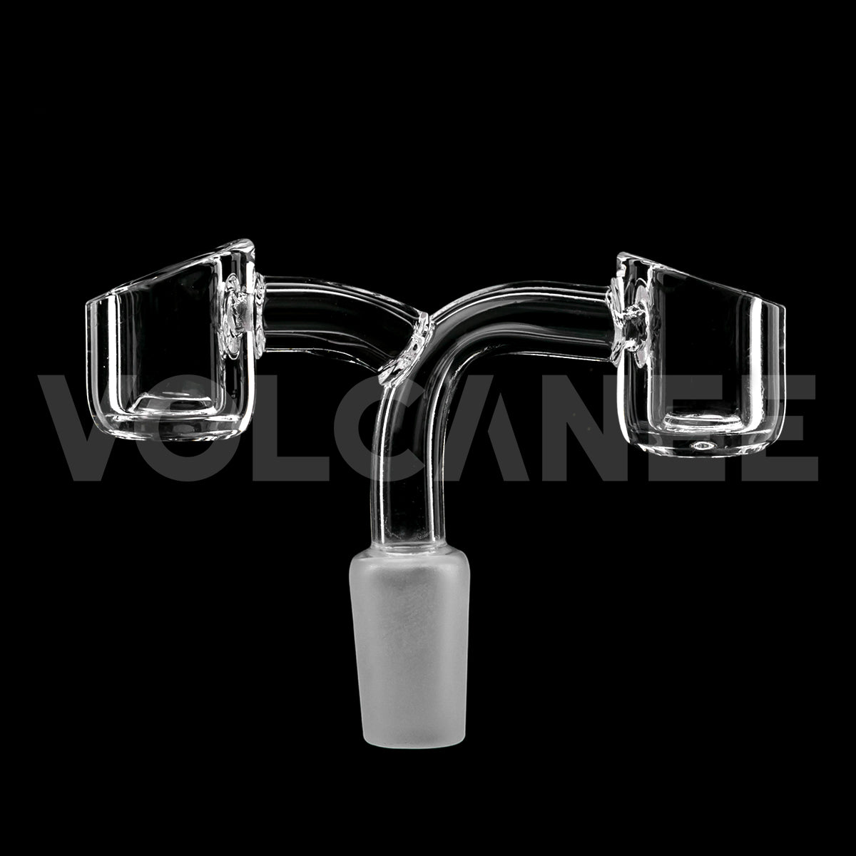 20mm Dual Bowl Quartz Banger - 4mm Wall Frosted Joint D201720