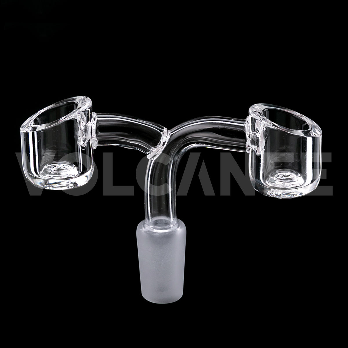 20mm Dual Bowl Quartz Banger - 4mm Wall Frosted Joint D201720