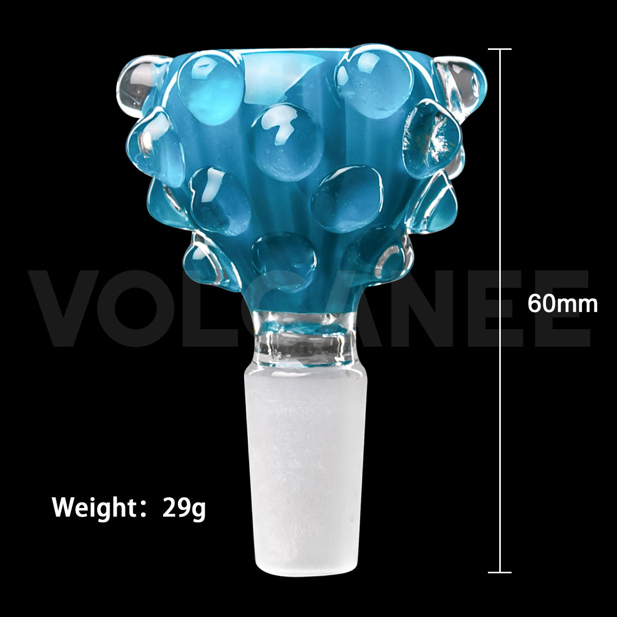 Speckled Glass Bowl Piece with Frosted Joint PT1185
