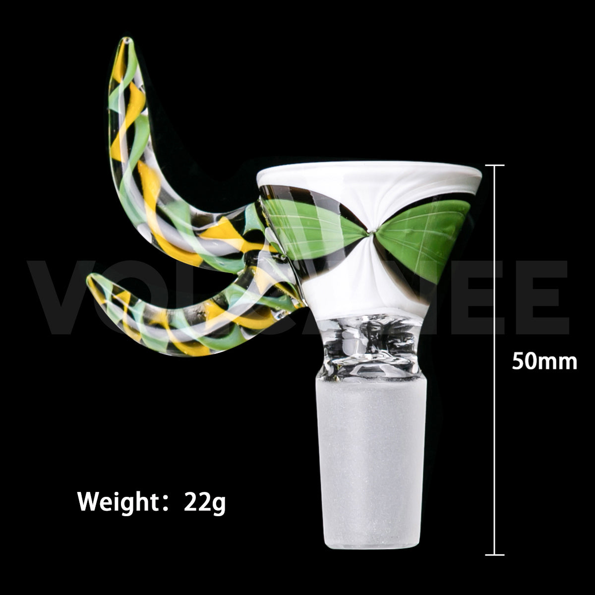 Double Horn Glass Bowl Piece PT1316