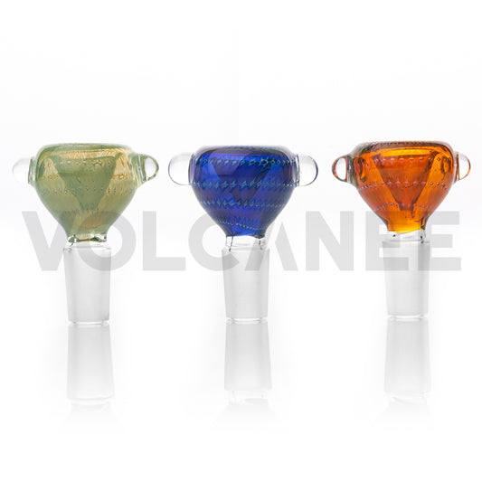 Dotted Ball Glass Bowl Piece with Frosted Joint PT531