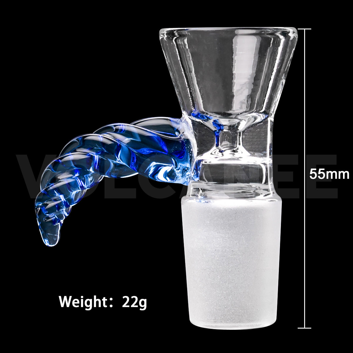 Twisted Handle Glass Bowl Piece PT534