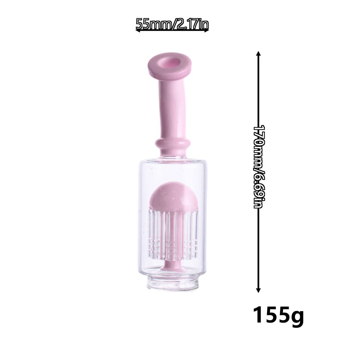 Glass Attachment, 170mm Length, 42.1mm Base, Milky Colors, PF10614（Random Color）
