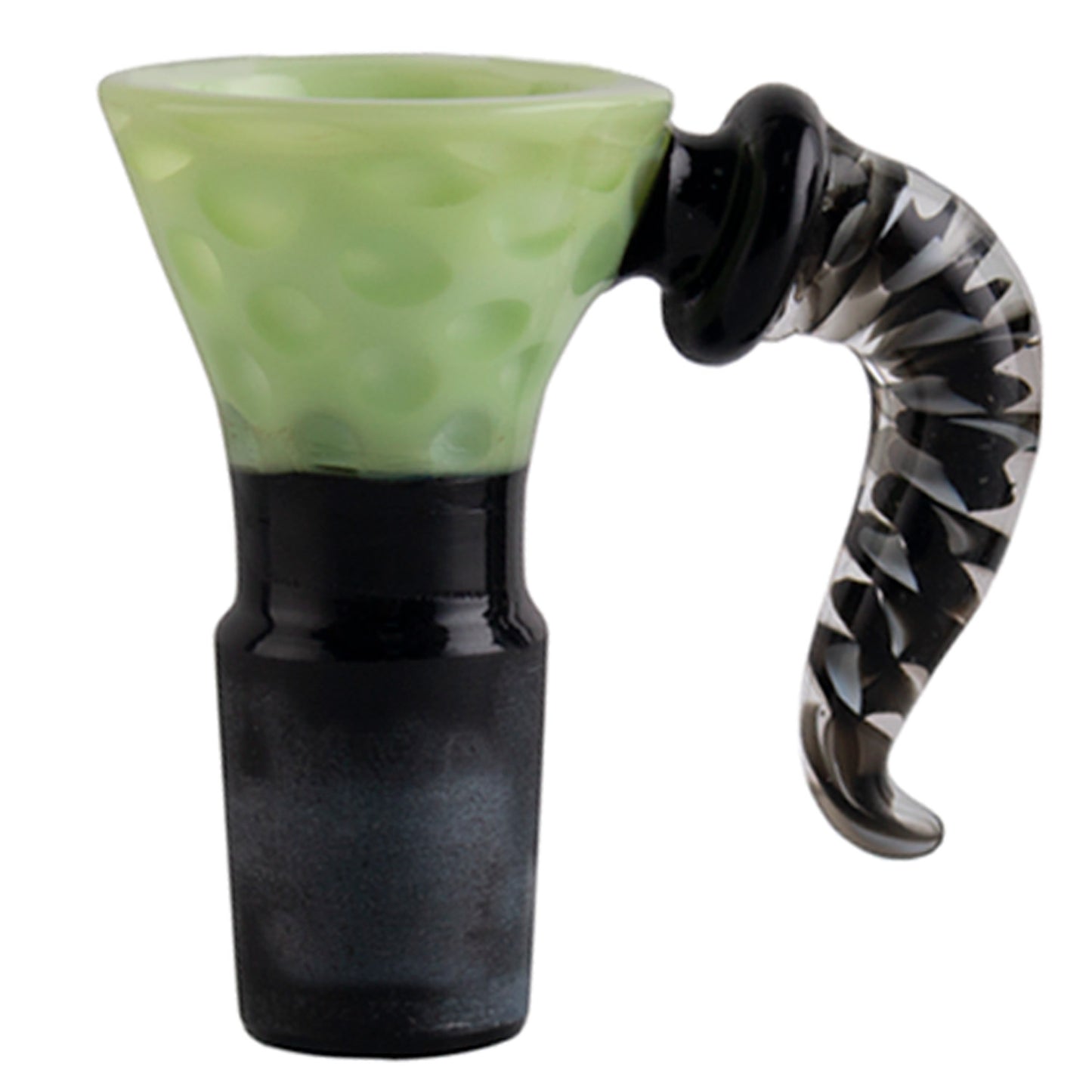 Horn Glass Bowl Piece with Colorful Handle PT246