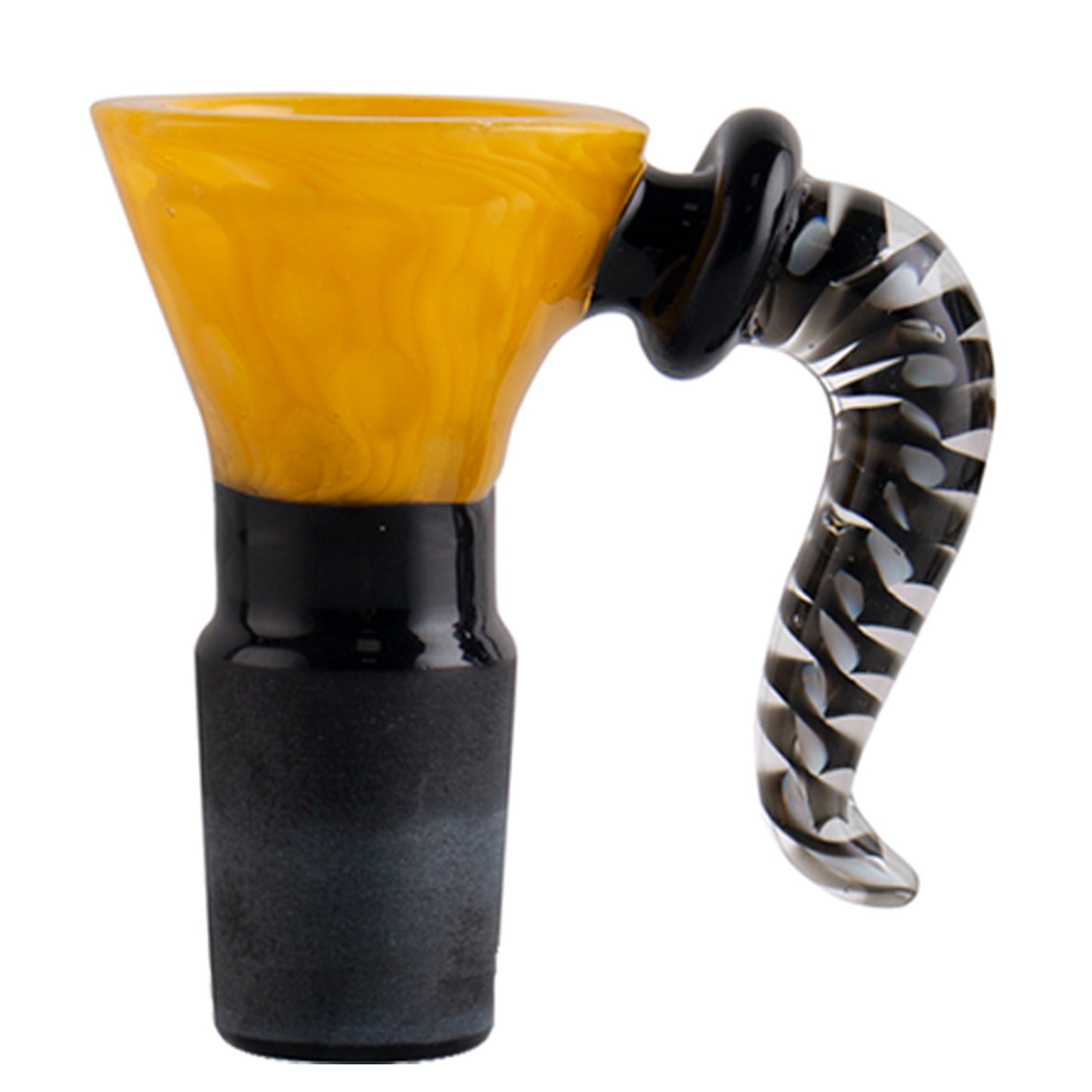 Horn Glass Bowl Piece with Colorful Handle PT246