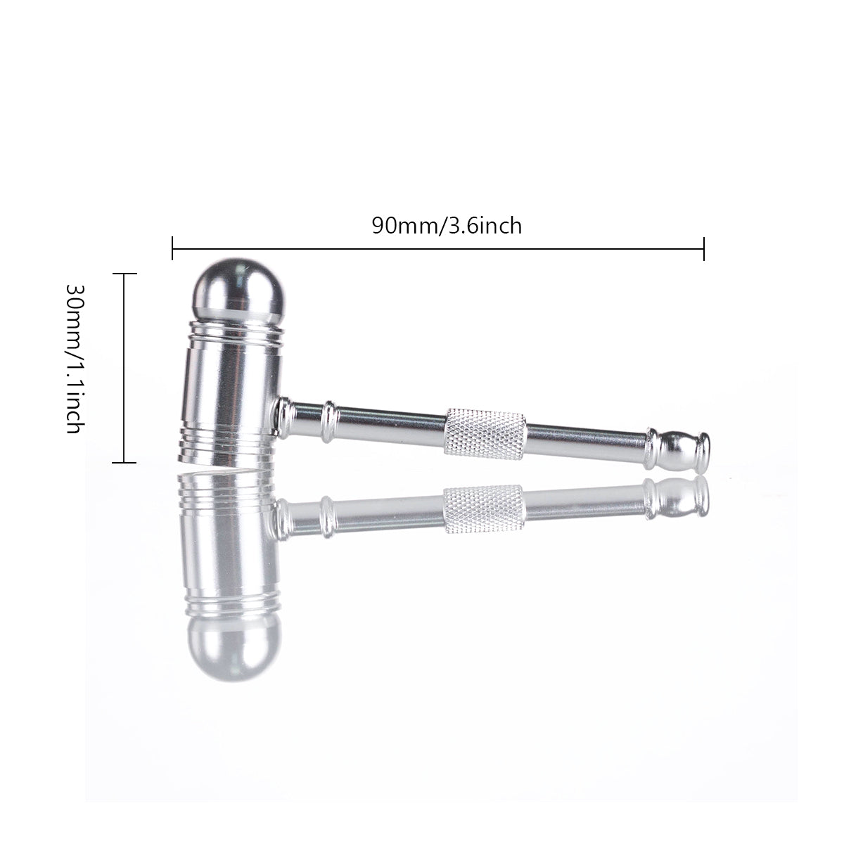 Half Round Metal Tobacco Pipe - 93mm Hand Pipe YD4493（Random Color）