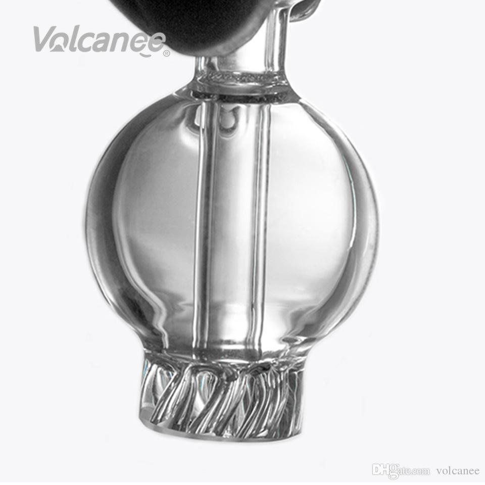 Volcanee Glass Cyclone Riptide Spinning carb caps With Air Hole for 25mm 30mm quartz banger