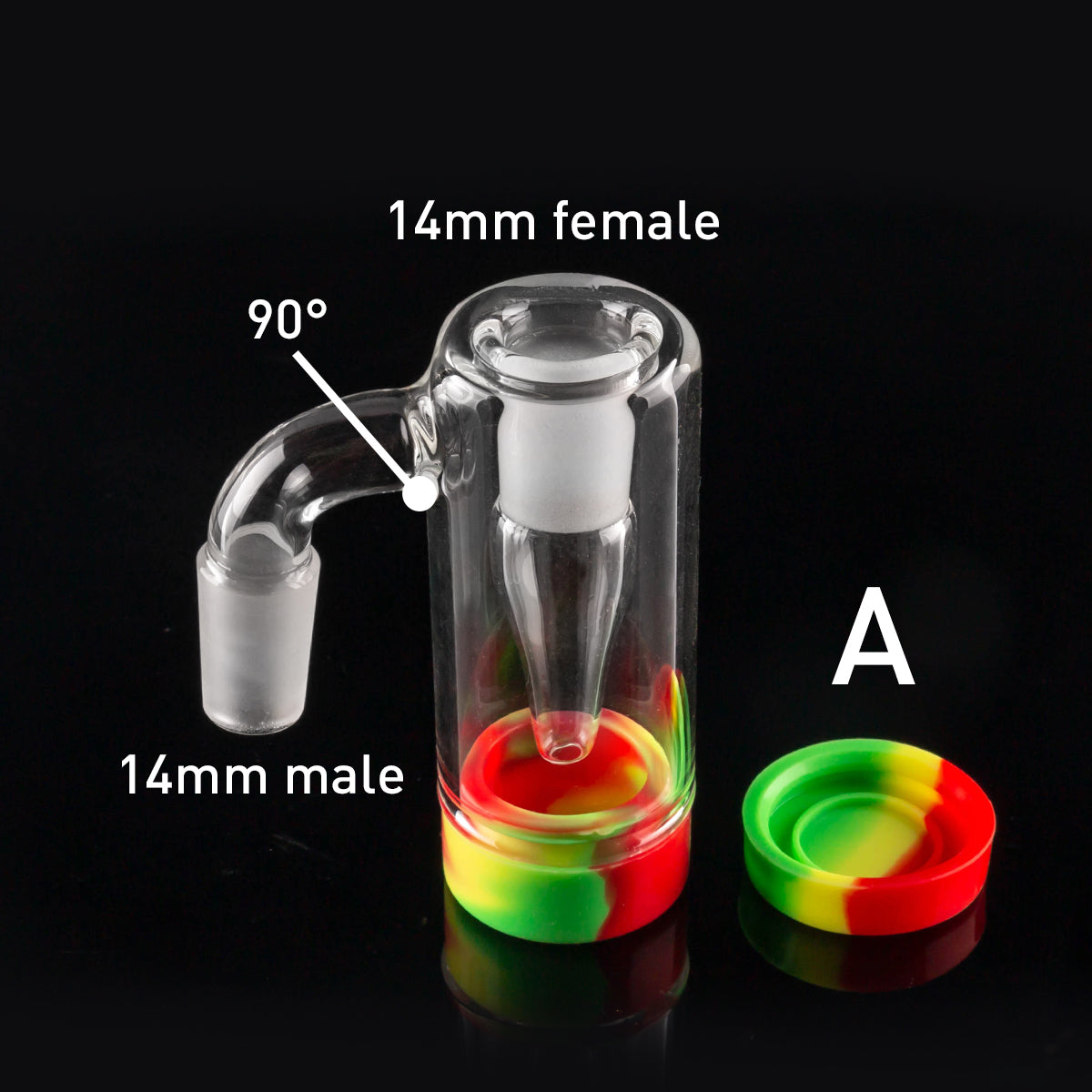 Volcanee Glass Ash Catcher with Silicone Container
